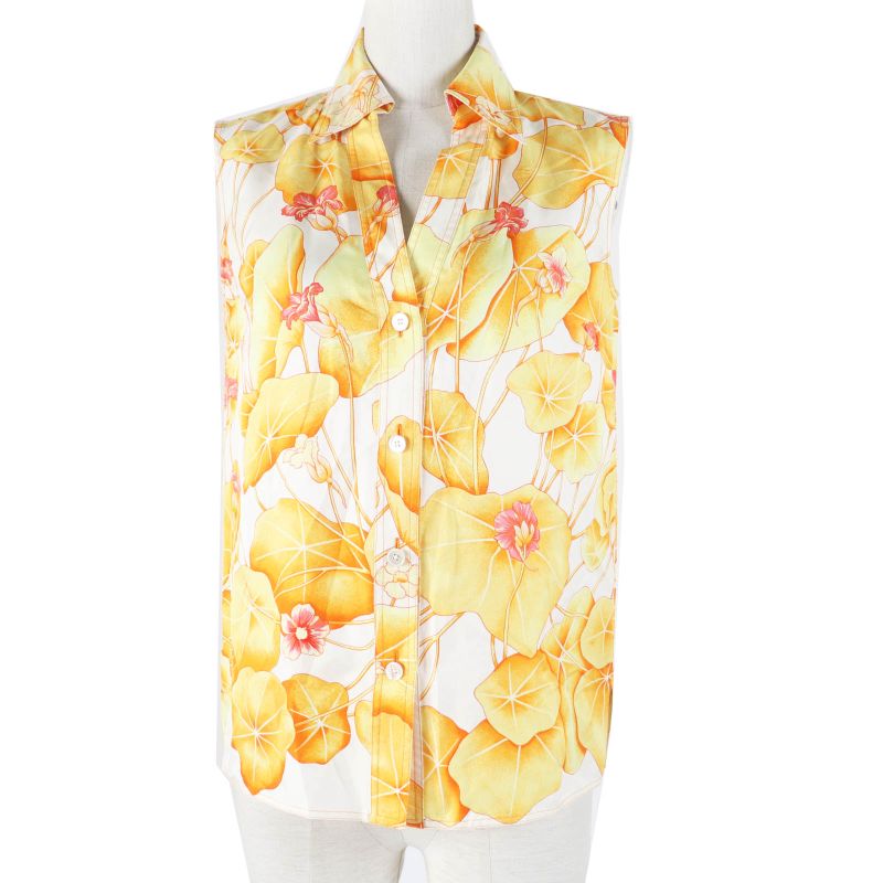 Hermes Vintage Margiela Period Les Capucines Golden Lotus Flower