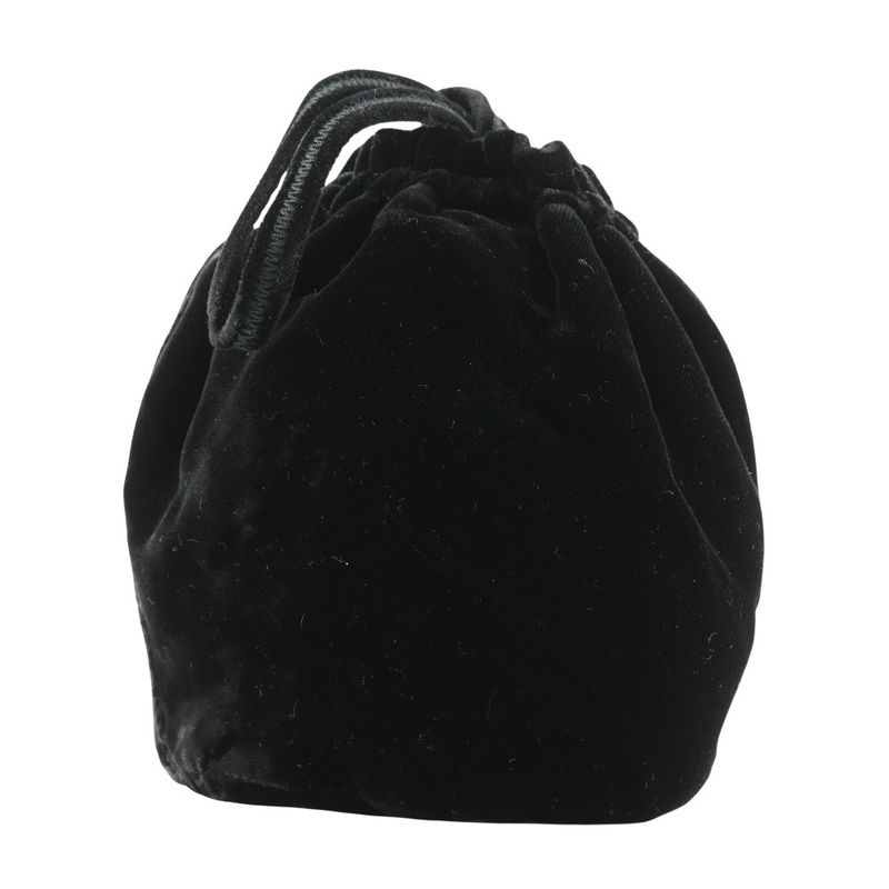 Prada Drawstring Black Velour B8004 Velour NERO Black Women's Pouch