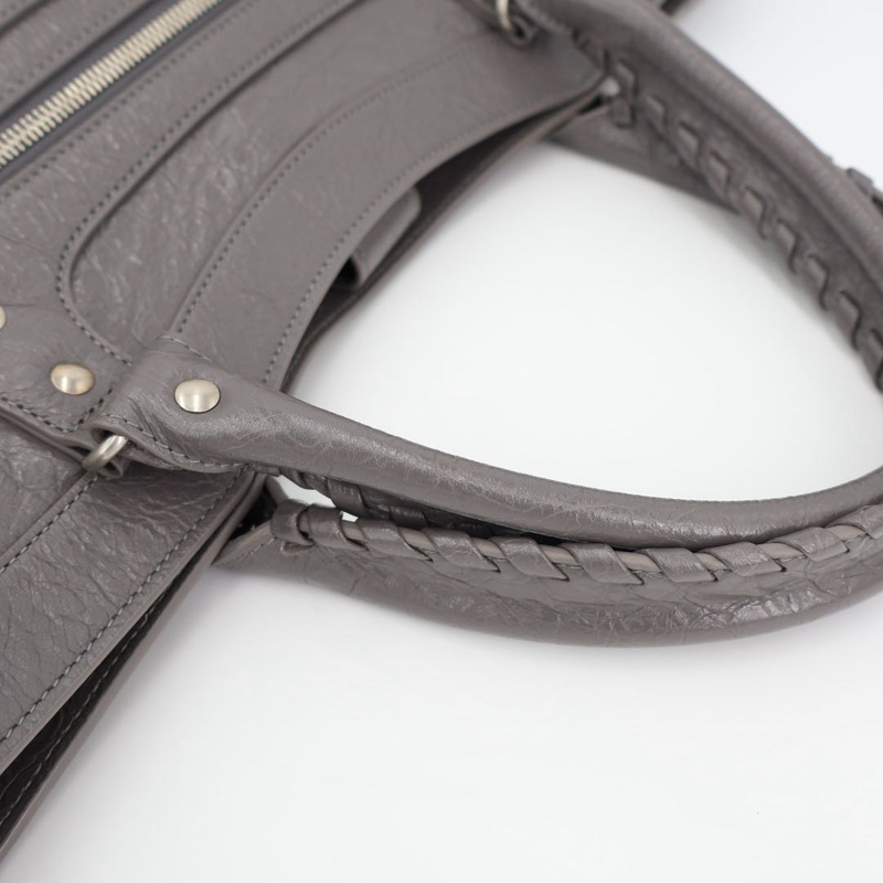 Balenciaga Handbag Shoulder Bag Neo Classic M Leather Gray Women 702502