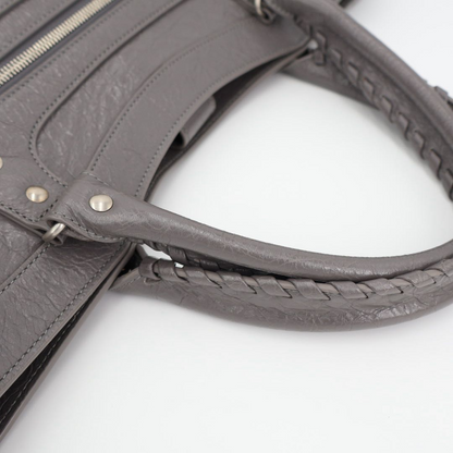 Balenciaga Handbag Shoulder Bag Neo Classic M Leather Gray Women 702502
