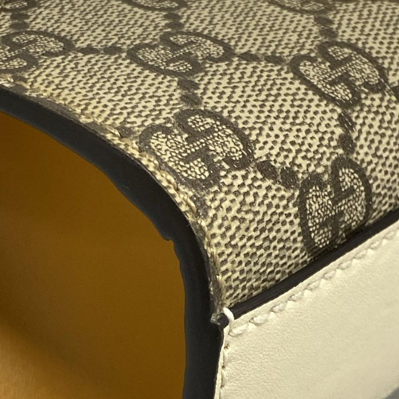 Gucci Shoulder Bag Padlock Small 409487 Beige Dark Brown And Ivory Chain