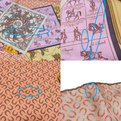 Hermes Carre 90 Scarf Cheval Sur Mon Carre 100% Silk Pink Accessory
