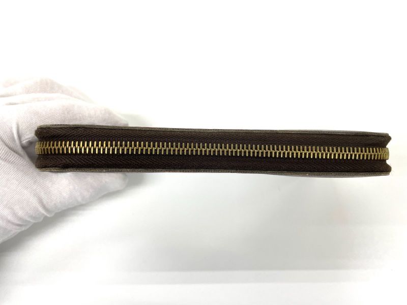 Louis Vuitton Damier Zippy Wallet Round Zip Wallet Long Wallet N60015 Ebène