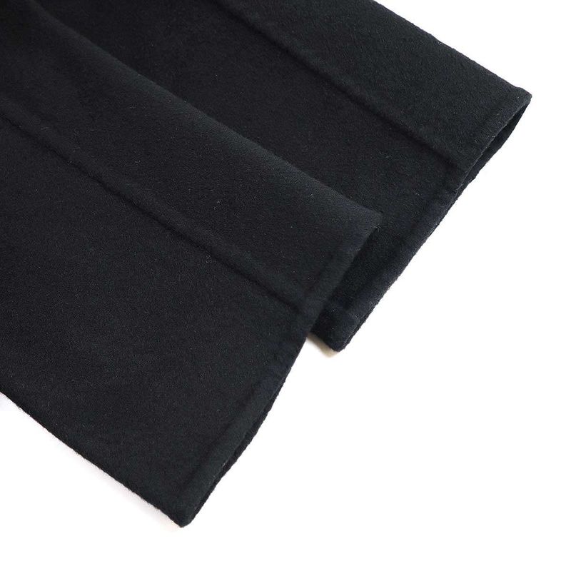 Hermes by Martin Margiela Period Double Face Cashmere Reversible Coat Black 36