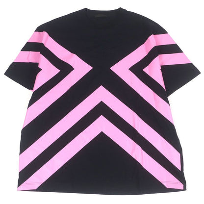 Prada 2021 Ujn741 100% Cotton Triangle Logo Oversized Short Sleeve T-shirt Cut