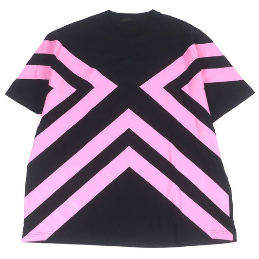 Prada 2021 Ujn741 100% Cotton Triangle Logo Oversized Short Sleeve T-shirt Cut