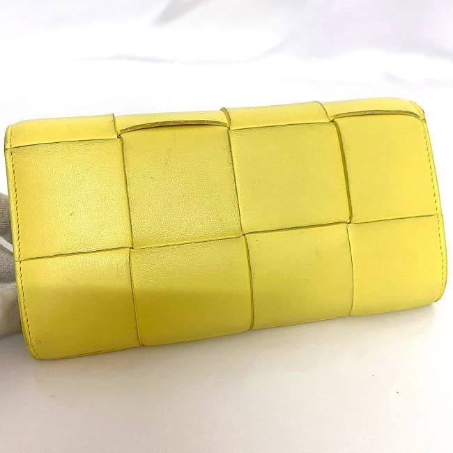 Bottega Veneta Foldable Long Wallet Ec22033 Yellow