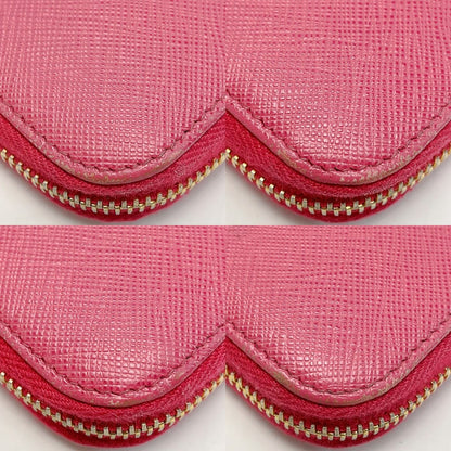 Prada Portafoglio Lampo Gold Zipper 1ml506 Pink Wallet Ladies