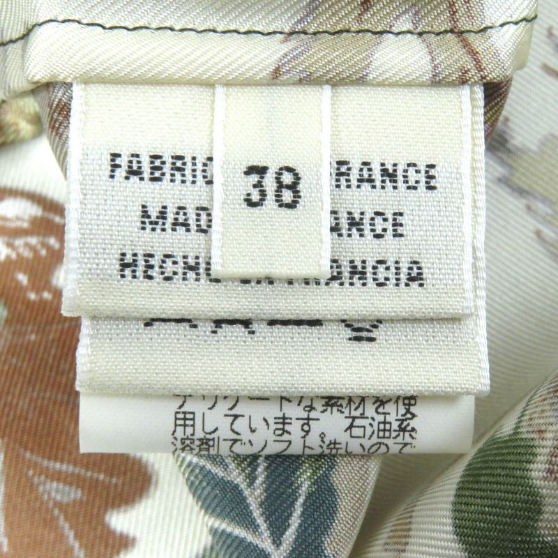 Hermes Vintage Tourbillon Swirls 100% Silk Margiela Period Fallen Leaves Long