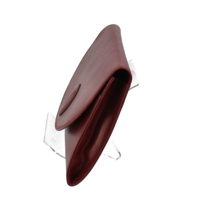 Cartier Must Line Clutch Bag Leather Ladies Clutch Bag Wine Red Excellent