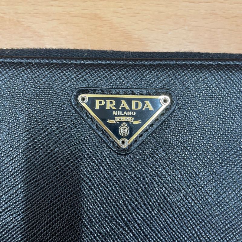 Prada Saffiano Round Zipper Long Wallet A25-1225