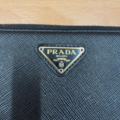 Prada Saffiano Round Zipper Long Wallet A25-1225