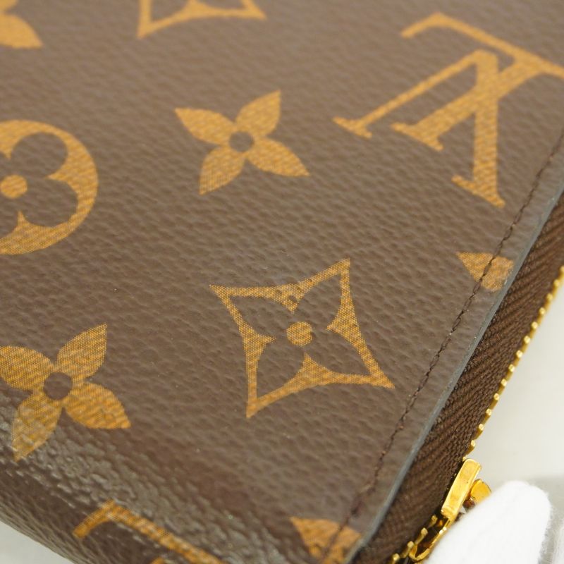 Louis Vuitton Long Wallet Monogram Zippy Wallet M42616 Brown Men Women Unisex
