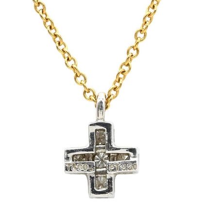Tiffany & Co Tiffany & Co Necklace Cross Pendant Diamond Pt950 (Top) 18k Yellow