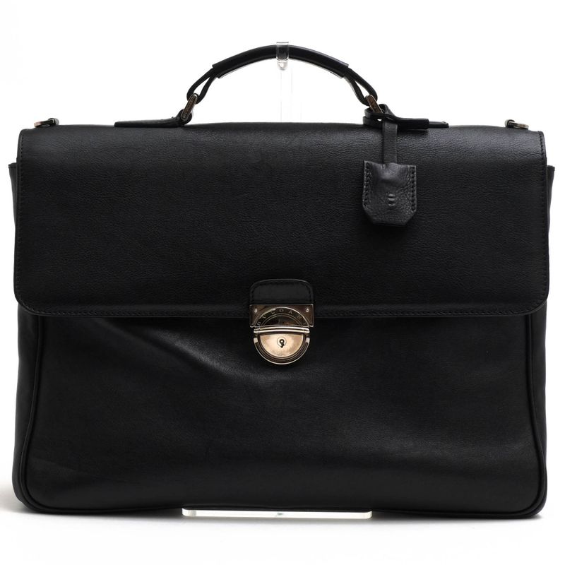 Bvlgari Bags Briefcases Business Bags Business Men Leather Genuine Black Flap