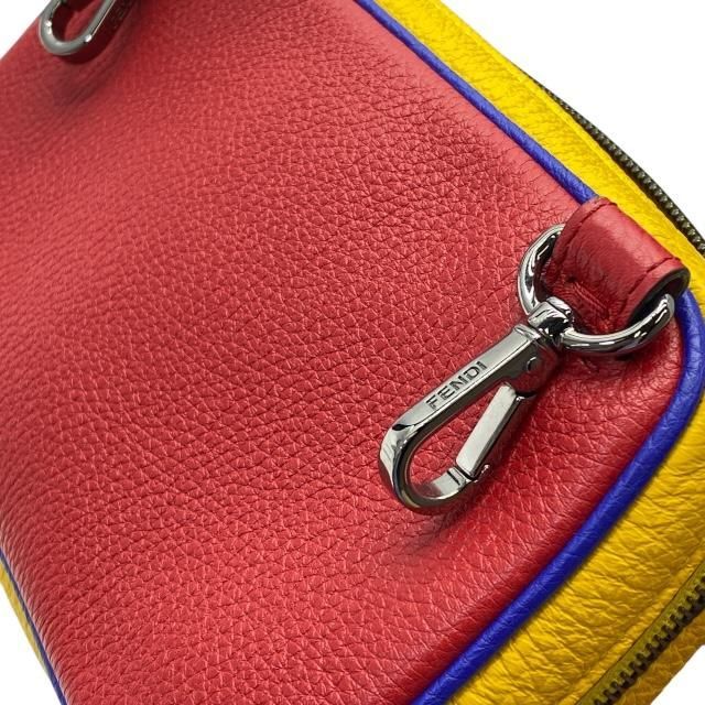 Fendi 7as122 Mini Shoulder Bag Pochette Mini Bag Logo Red Yellow Blue Multicolor