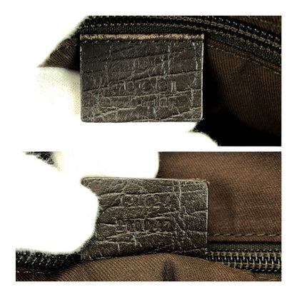 Gucci Beige Dark Brown GG Supreme Canvas 141624 Tote Bag Shoulder Bag Women