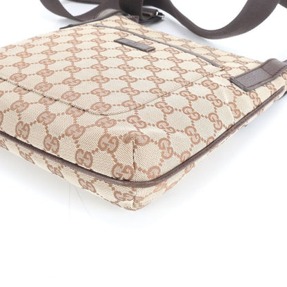 Gucci GG Canvas Leather Shoulder Bag Crossbody Messenger Business Commuter Tote