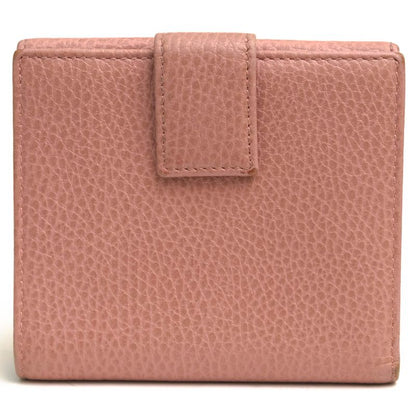 Gucci Wallet Ladies Women Leather Genuine Pink 806215924 Hook Bifold with