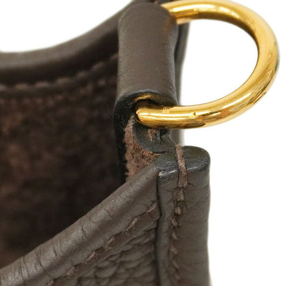 Hermes Shoulder Bag Evelyn TPM Taurillon Cles Mance Ebène Gold Hardware W