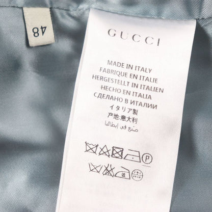 Gucci 421766 100% Wool Emblem Button Checked Single Jacket Tailored Jacket