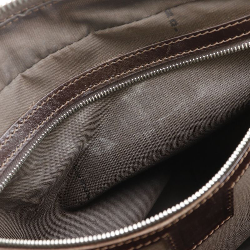 Fendi Zucca Nylon Canvas Brown Women's Handbag