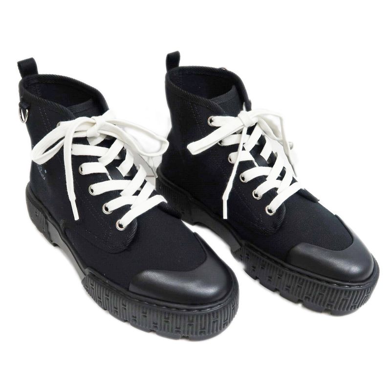 Hermes Shorts Itinerelle Size 37.5 Black Canvas Women's Shoes Women's