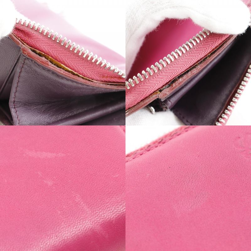 Loewe Anagram Lambskin Pink Women's Long Wallet