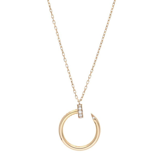 Cartier Juste Un Clou Juste UN CLOU Neclace 18K Pink Gold Diamond Necklace Men's