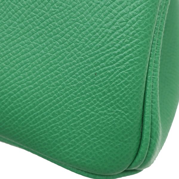 Hermes Handbag Birkin 30 Vaux Epson Cactus Gold Hardware Green D Engraved Box