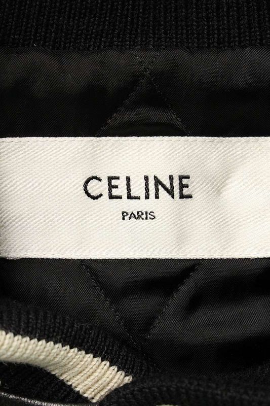 Celine 2ec24132o Oversized Teddy Leather Jacket Men's 48