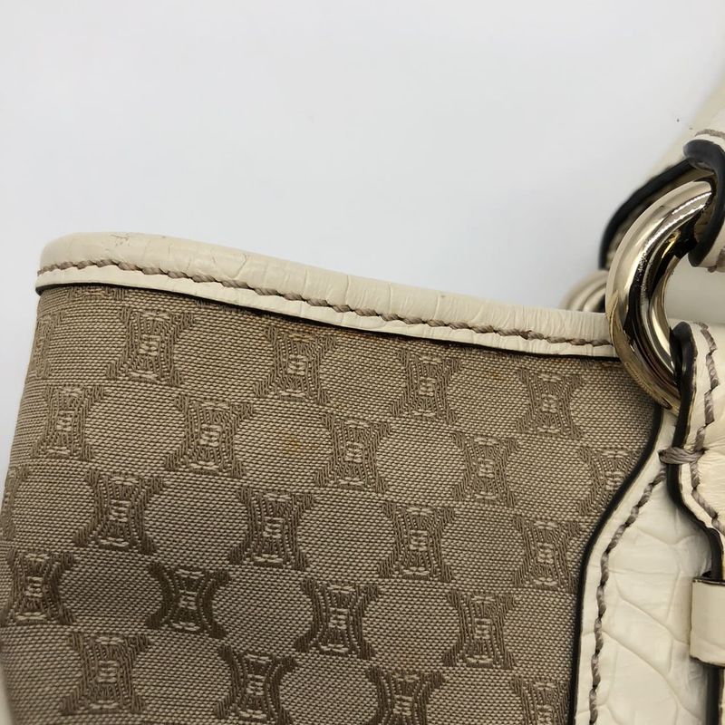 Celine Sd-sa-0029 Handbag Croc Shape Pressed Boogie Macadam Canvas Leather