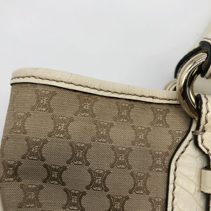 Celine Sd-sa-0029 Handbag Croc Shape Pressed Boogie Macadam Canvas Leather