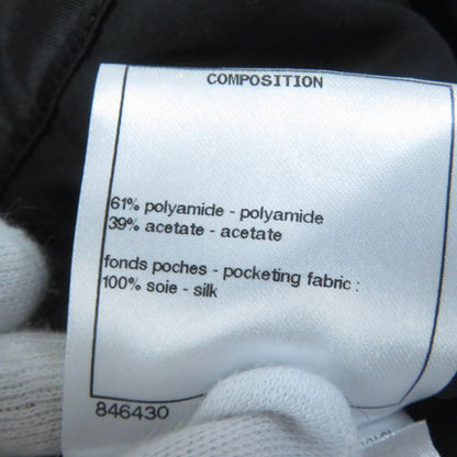 CHANEL 21SS P70669 V62116 No5 Gathered Design Shorts With Buttons Black 40 Made