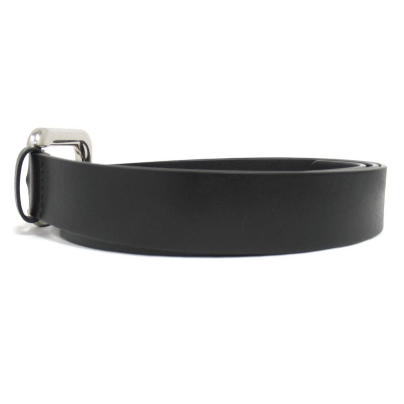 Bottega Veneta Leather Belt Square Buckle Size L Black Mens Used