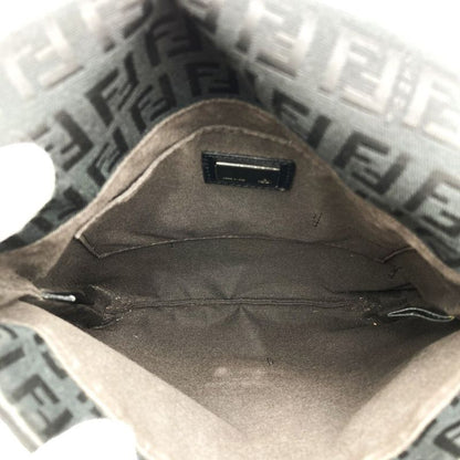 Fendi 2305 8bt075 Zucchino Shoulder Bag Canvas Black Ladies Men Fashion