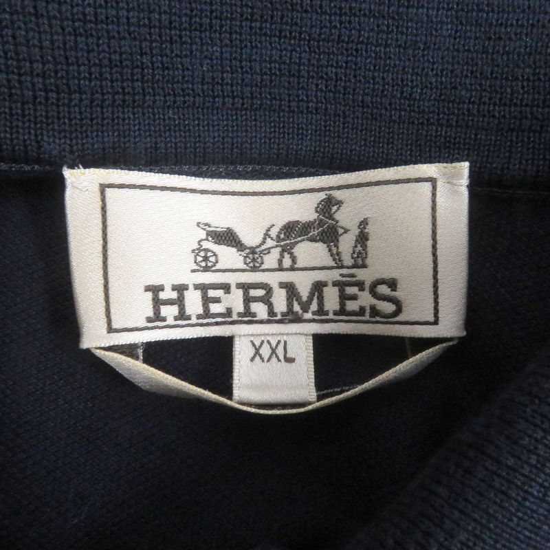 Hermes 2023 100% Cotton Short Sleeve Short Sleeved Polo Shirt Cut