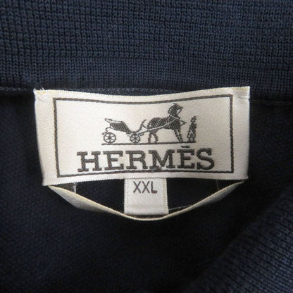 Hermes 2023 100% Cotton Short Sleeve Short Sleeved Polo Shirt Cut