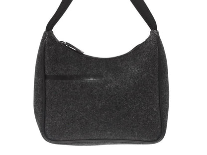 Prada Sports Bag Wool Nylon Charcoal Black Silver — view 2