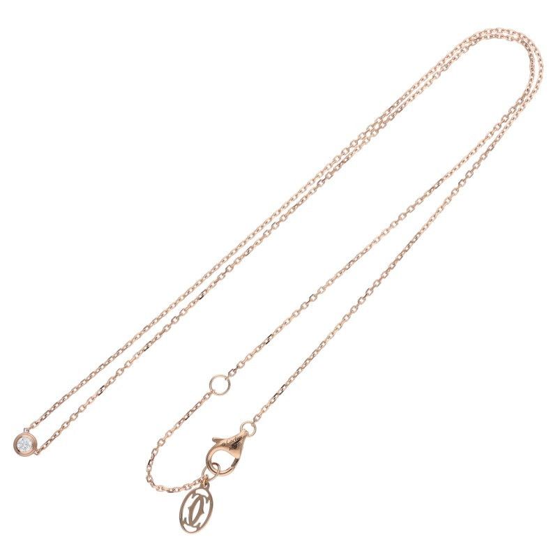 Cartier D'amour XS 18K Pink Gold Diamond Necklace Ladies