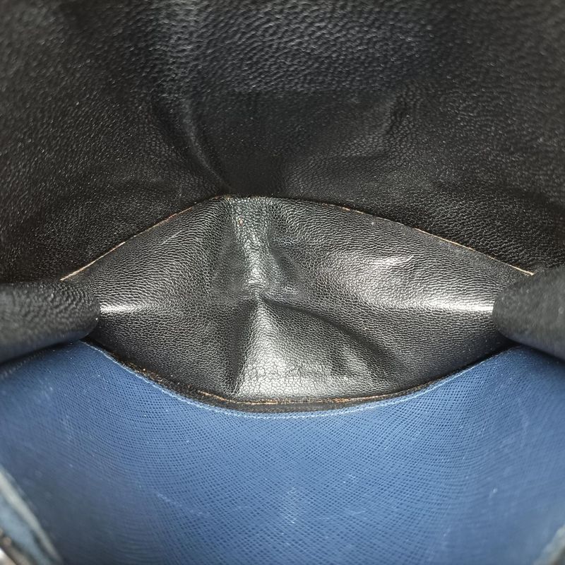 Prada Studded Crossbody Black And Navy Saffiano Leather Bt0970180