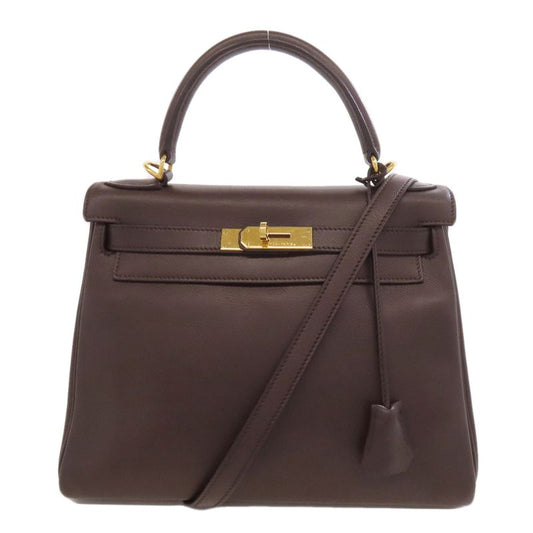 Hermes Kelly 28 Internal Stitching Gold Hardware Handbag Leather Women
