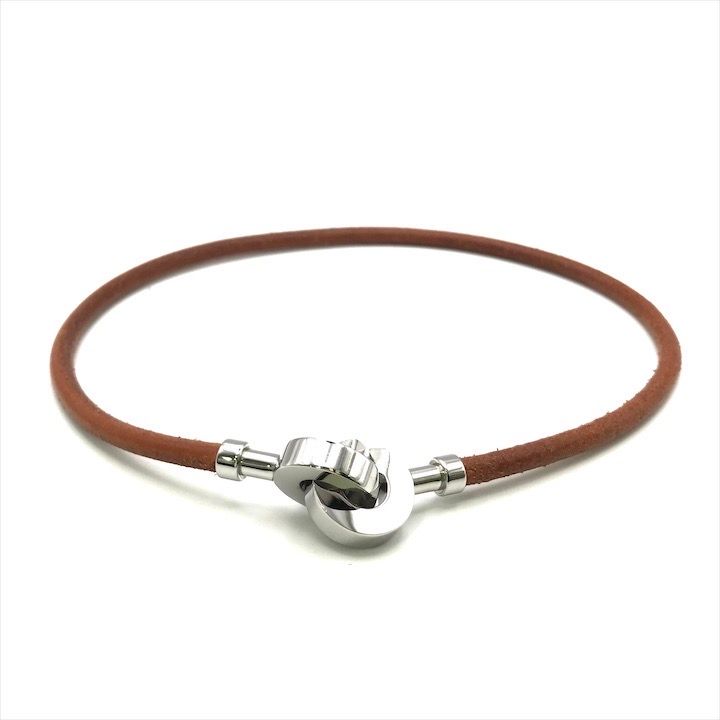 Hermes Leather Lancelot Choker Bracelet