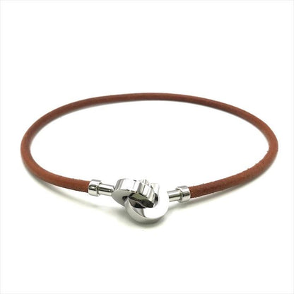 Hermes Leather Lancelot Choker Bracelet