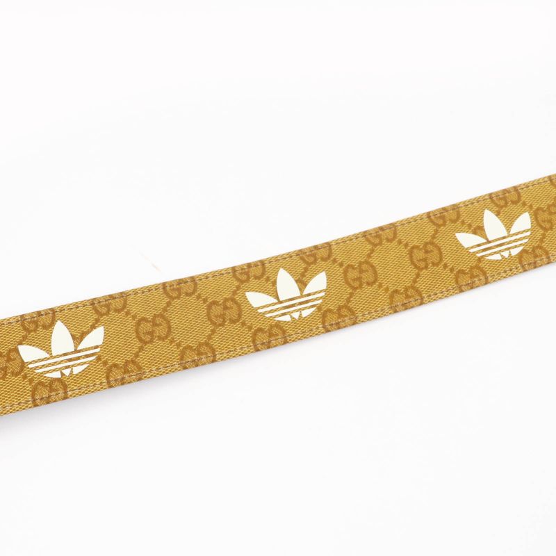 Gucci×adidas 406831 GG Marmont Leather Belt Brown Gold Hardware 65 And 26