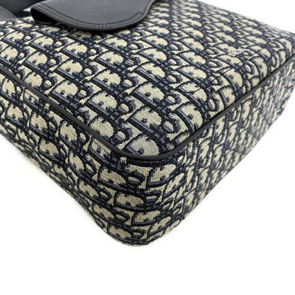 Christian Dior Tote Bag Navy Gray Oblique