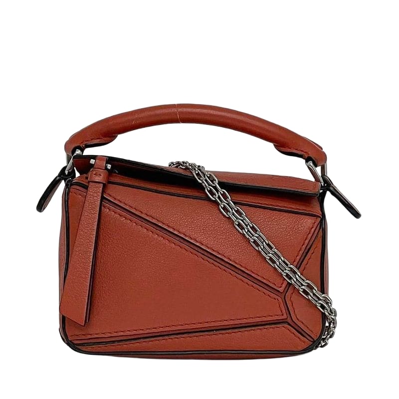 Loewe 2way Mini Shoulder Nano Puzzle Bag Orange Puzzle
