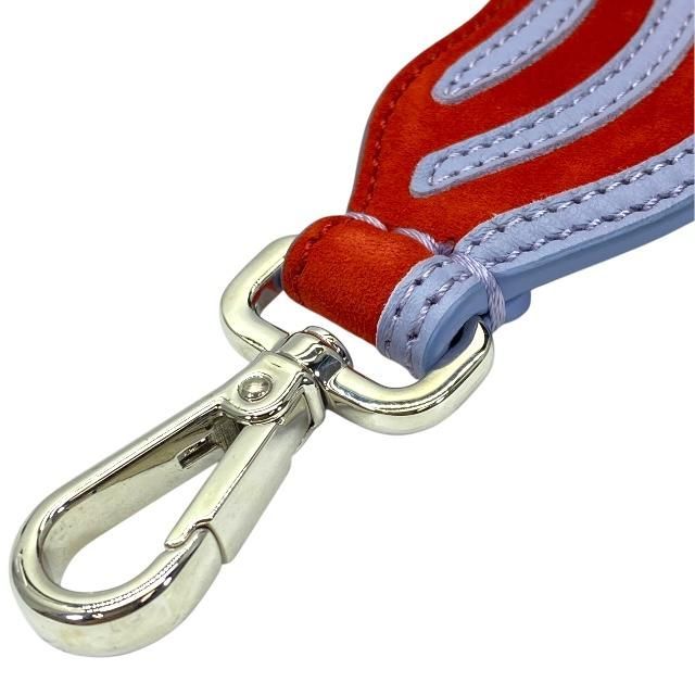 Fendi Strap You Long Shoulder Strap Accessories For Bags Wave Suede Leather Red
