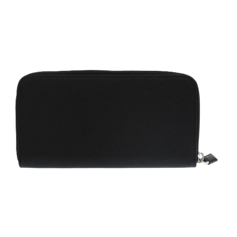 Prada Soft Calf Triangle 2ml317 Leather Black 0781 Black Long Wallet Prada