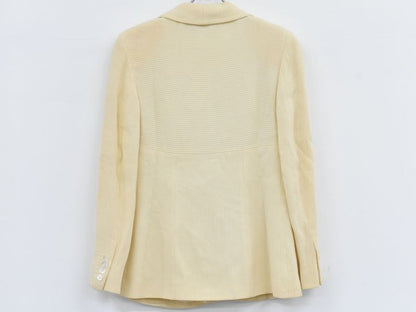 Authentic Fendi Cotton Viscose Acetate Cupro Jacket Outerwear Beige Women's